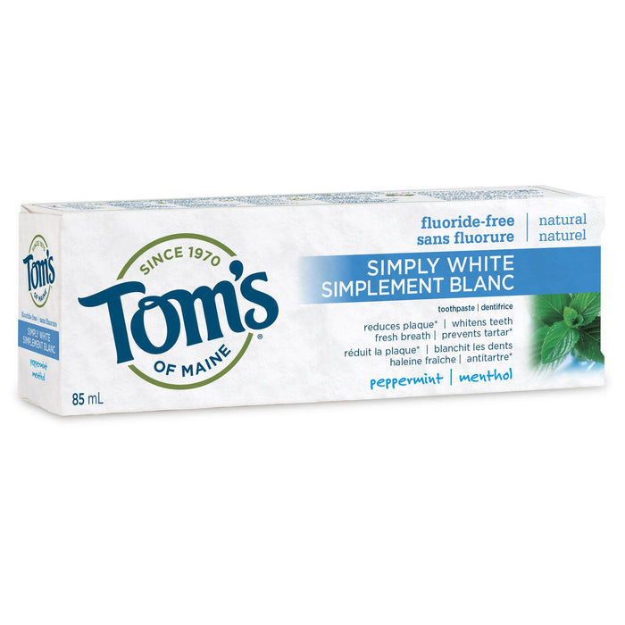 Tom's Simply White Fluoride-Free Toothpaste Peppermint 85ml