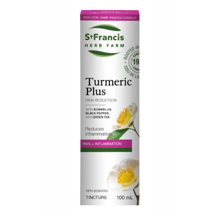 Turmeric Plus Pain Reduction Tincture 100ml St. Francis Herb Farm