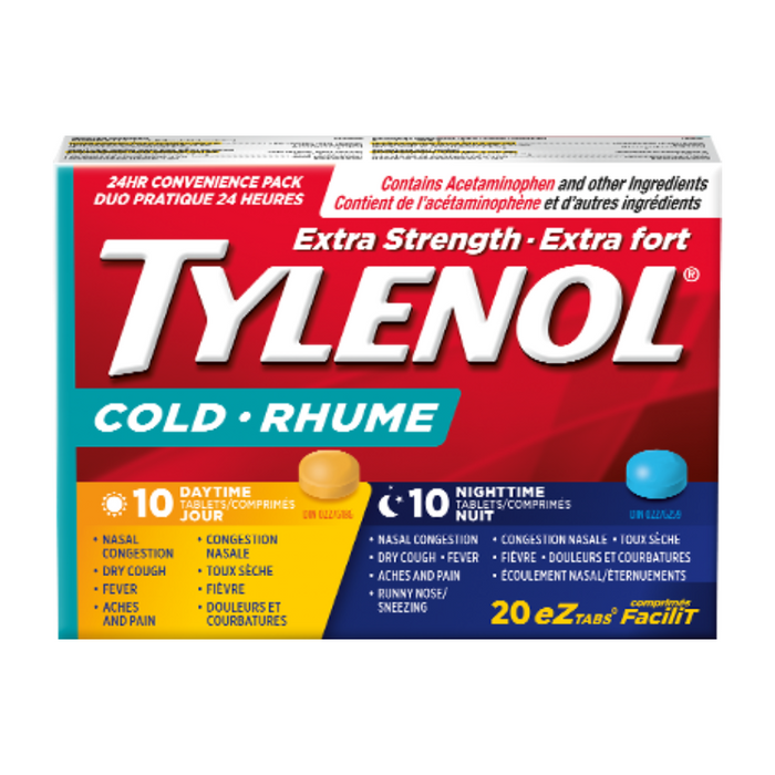 Tylenol Cold Extra Strength Day + Night 20 Pack