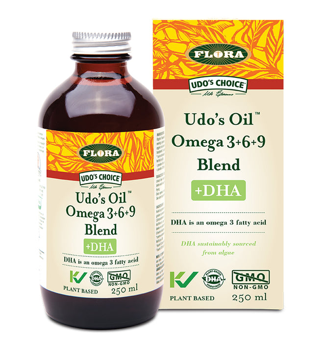 Udo's Oil Omega 3-6-9 Blend +DHA 250ml Flora