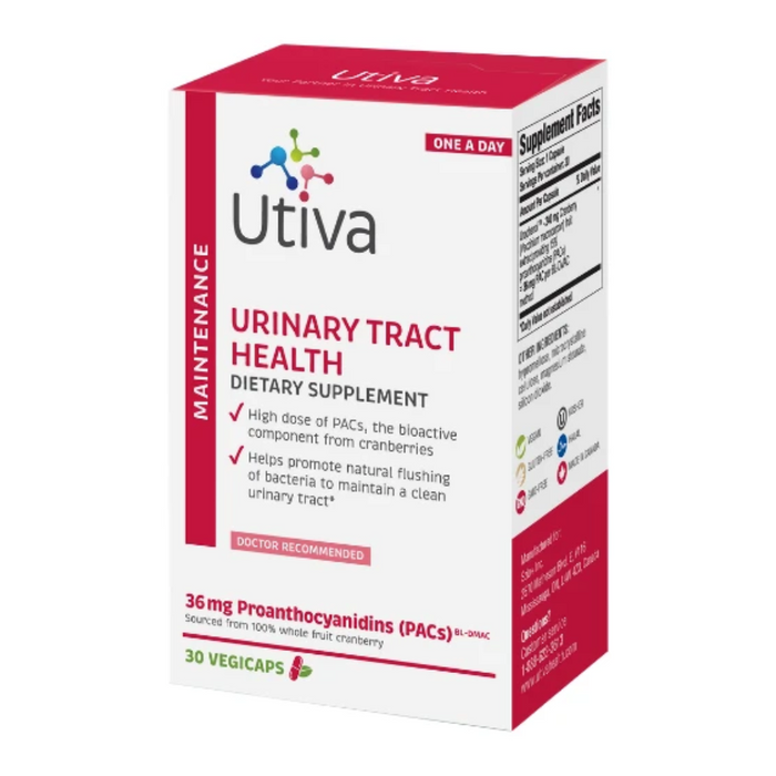 Utiva Urinary Tract Infection Control Supplement Capsules