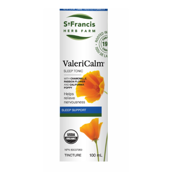 ValeriCalm Sleep Support Tincture 100ml St. Francis Herb Farm