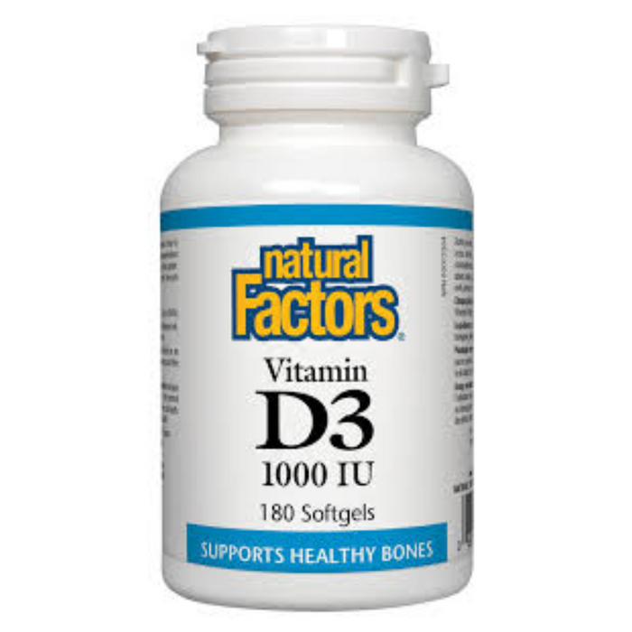 Vitamin D3 1000 IU 180 Softgels Natural Factors