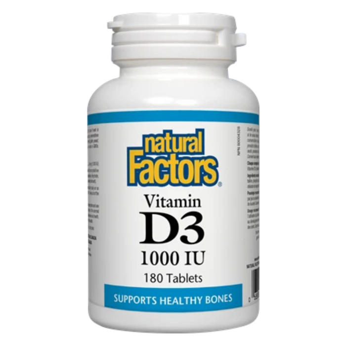 Vitamin D3 1000 IU Tablets Natural Factors