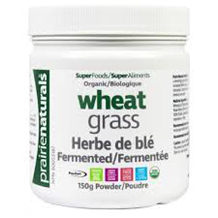 Organic Fermented Wheat Grass 150g Powder Prairie Naturals