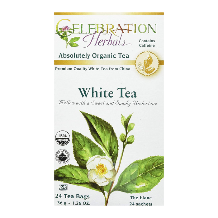 White Tea Organic Tea 24 Tea Bags Celebration Herbals