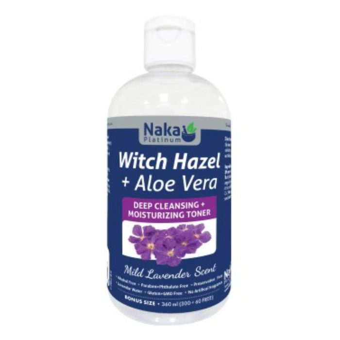 Witch Hazel + Aloe Vera Deep Cleansing + Moisturizing Toner 360ml Naka